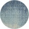 Homeroots 5 ft. Round Navy & Light Blue Abstract Area Rug 385285 - alternate 1